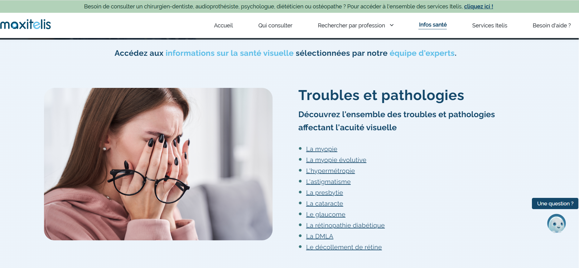 Les troubles de la vision expliqués.