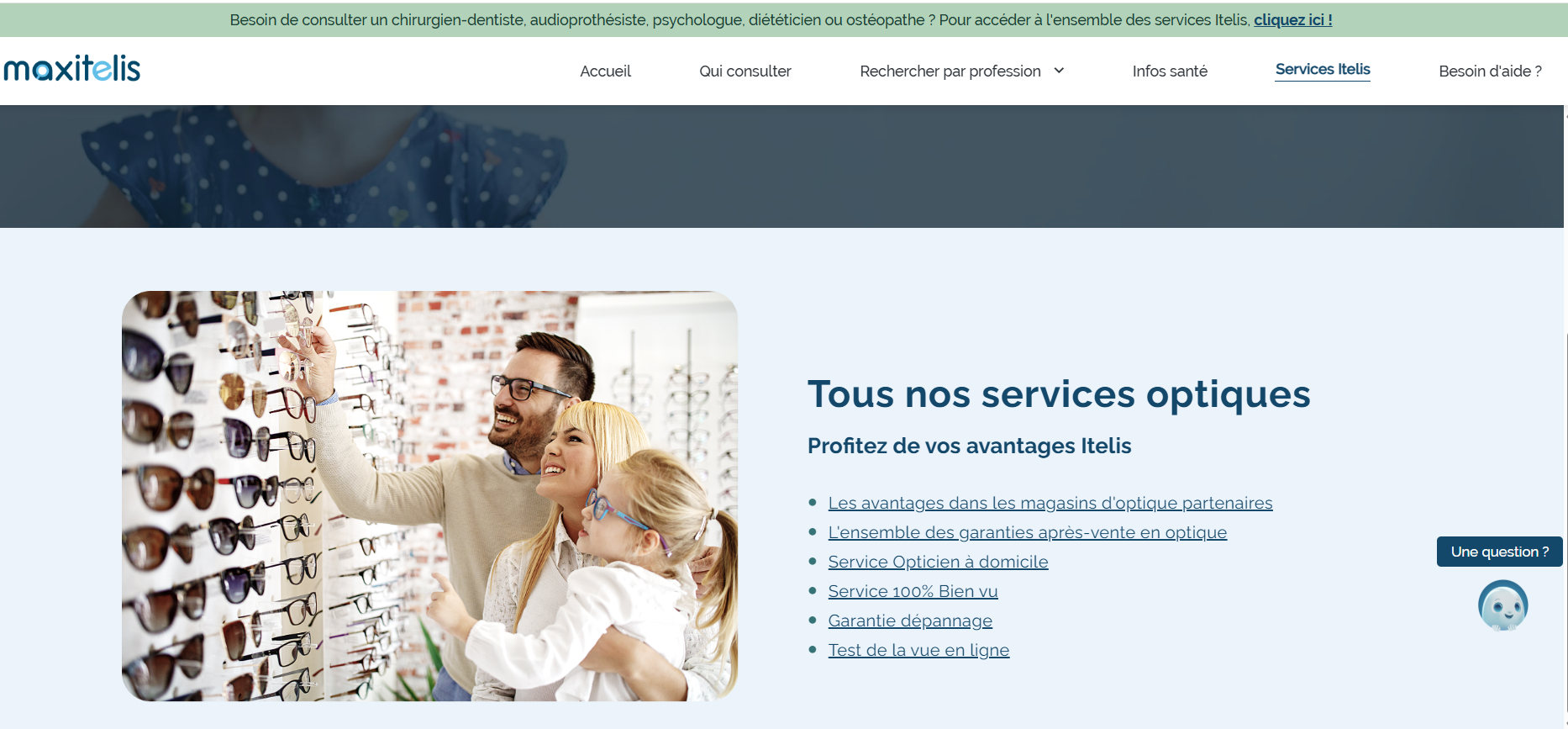 Tous vos services optiques réunis au même endroit.